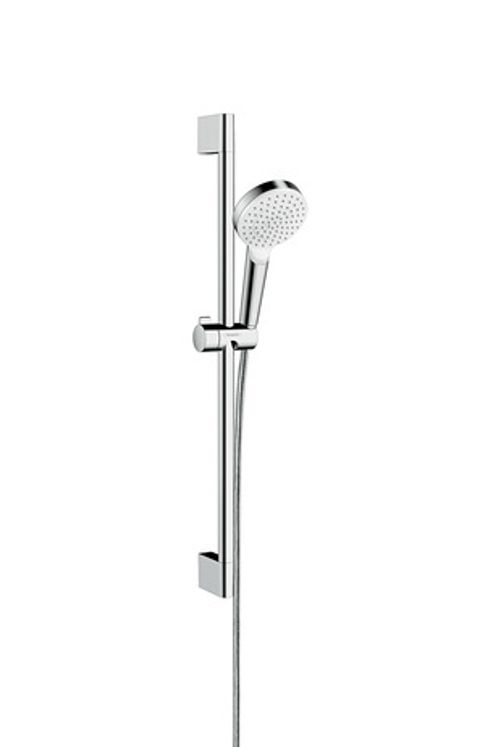 Hansgrohe-HG-Brausenset-Crometta-1jet-EcoSmart-6-l-min-Unica-650mm-weiss-chrom-26554400 gallery number 1